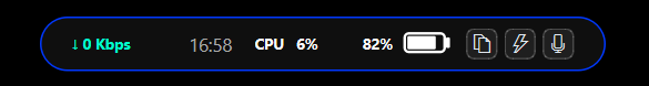 Electric Cyan Minimalist Bandwidth Pill